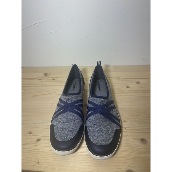 Grasshoppers Eclipse Perf Jersey Women's‎ 9  Slip on Sneaker Navy S25 - Picture 1 of 4